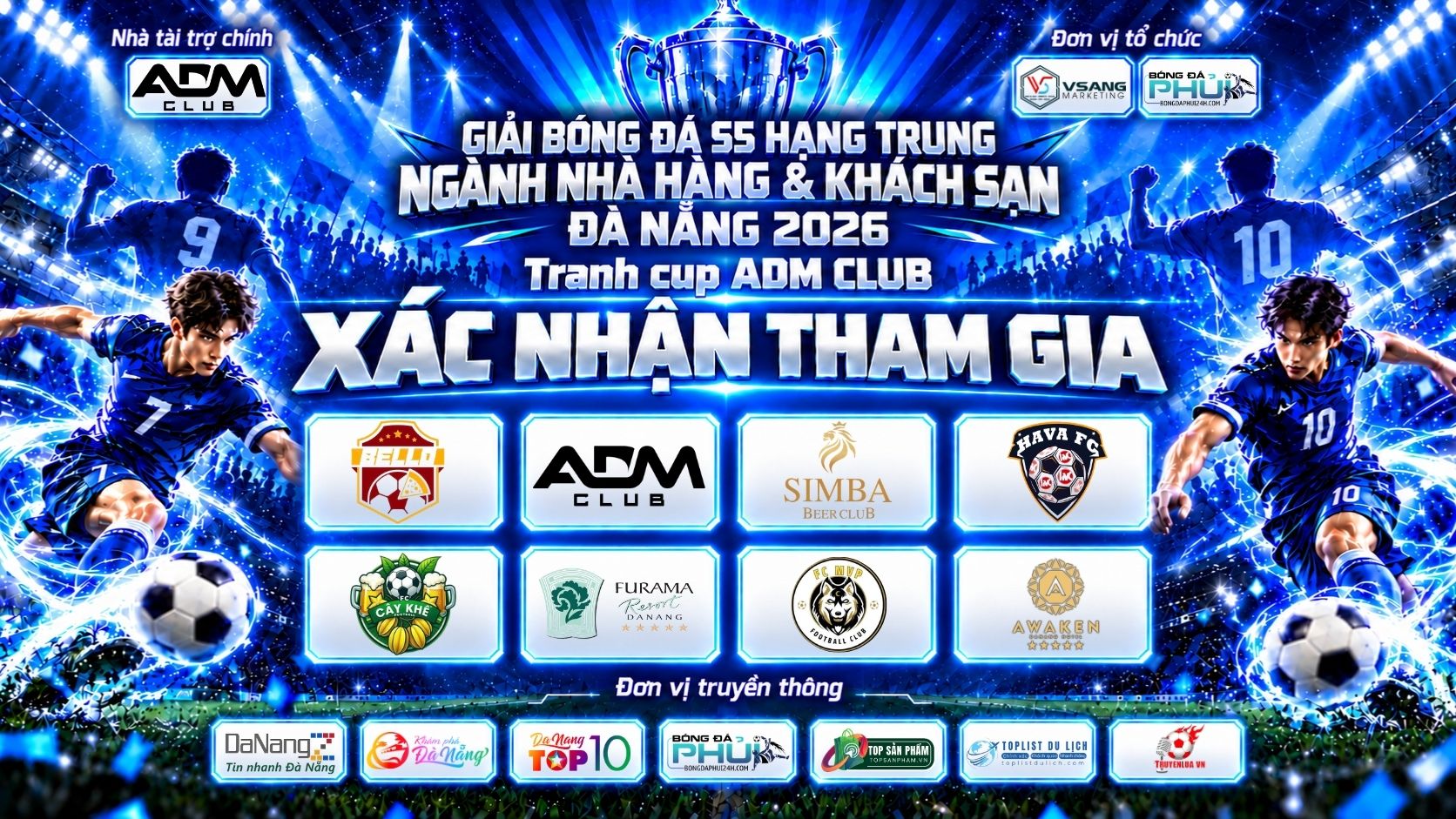 8 CLB sẵn sàng tranh Cup ADM Club