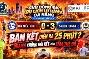 BÁN KẾT 2: HDV MIỀN TRUNG FC vs SAIGON TOURIST FC – 1 tình huống gây tranh cãi và trận bán kết chỉ diễn ra 25 phút?